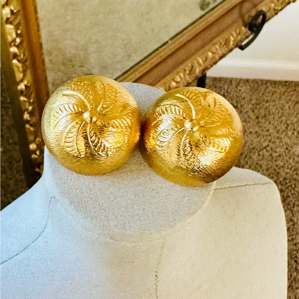 Vintage Modernist Dome Earrings